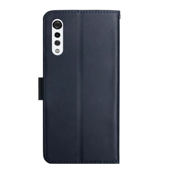 For LG Velvet 2 Pro Genuine Leather Fingerprint-proof Flip Phone Case(Blue)
