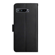 For Asus ROG Phone 3 ZS661KS Genuine Leather Fingerprint-proof Flip Phone Case(Black)