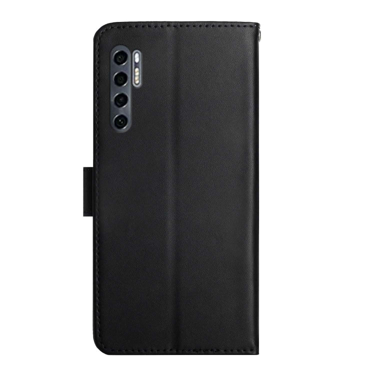 For TCL 20 Pro 5G Genuine Leather Fingerprint-proof Flip Phone Case(Black)