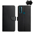For TCL 20 R 5G Genuine Leather Fingerprint-proof Flip Phone Case(Black) - More Brand by PMC TechLife | Online Shopping South Africa | PMC TechLife | Buy Now Pay Later Mobicred