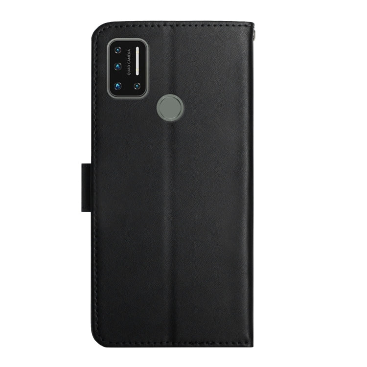 For UMIDIGI A7 Genuine Leather Fingerprint-proof Flip Phone Case(Black)
