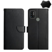 For UMIDIGI A7 Pro Genuine Leather Fingerprint-proof Flip Phone Case(Black)