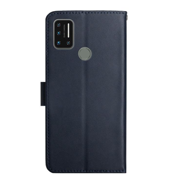For UMIDIGI A7 Pro Genuine Leather Fingerprint-proof Flip Phone Case(Blue)