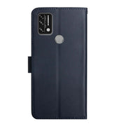 For UMIDIGI A9 Genuine Leather Fingerprint-proof Flip Phone Case(Blue)