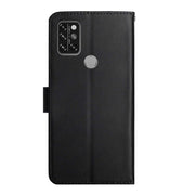 For UMIDIGI A9 Pro Genuine Leather Fingerprint-proof Flip Phone Case(Black)