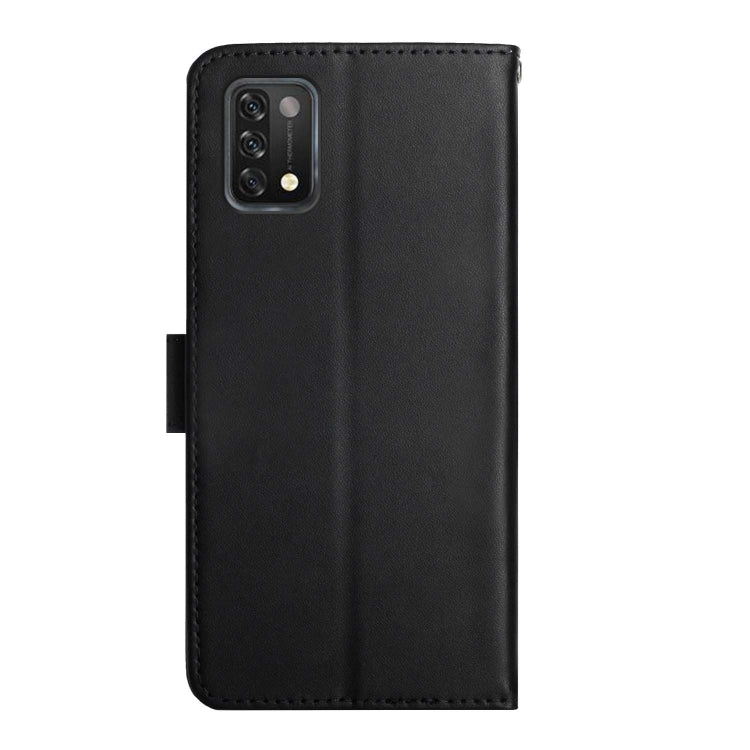 For UMIDIGI A11 Genuine Leather Fingerprint-proof Flip Phone Case(Black)
