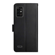 For UMIDIGI BISON Pro Genuine Leather Fingerprint-proof Flip Phone Case(Black)