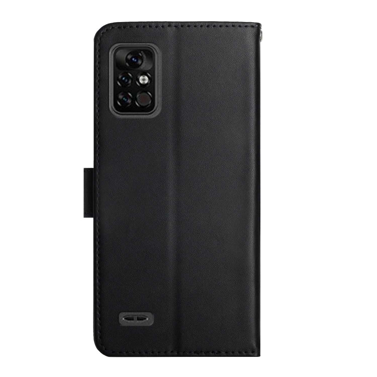 For UMIDIGI BISON Pro Genuine Leather Fingerprint-proof Flip Phone Case(Black)