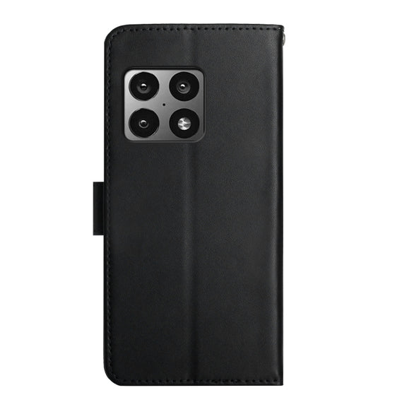 For OnePlus 10 Pro Genuine Leather Fingerprint-proof Horizontal Flip Phone Case(Black)