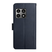 For OnePlus 10 Pro Genuine Leather Fingerprint-proof Horizontal Flip Phone Case(Blue)