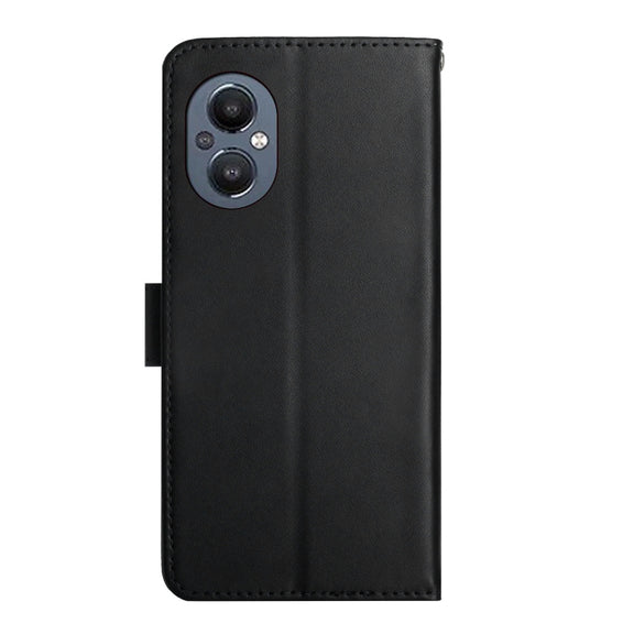 For OnePlus Nord N20 5G Genuine Leather Fingerprint-proof Horizontal Flip Phone Case(Black)