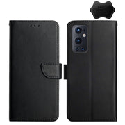 For OnePlus 9 Pro Genuine Leather Fingerprint-proof Horizontal Flip Phone Case(Black)