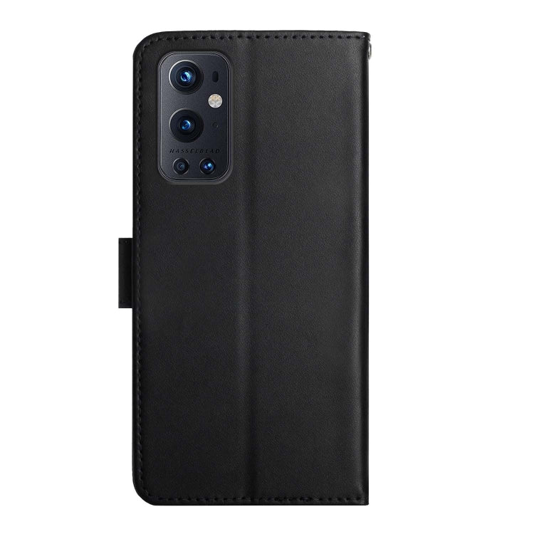 For OnePlus 9 Pro Genuine Leather Fingerprint-proof Horizontal Flip Phone Case(Black)