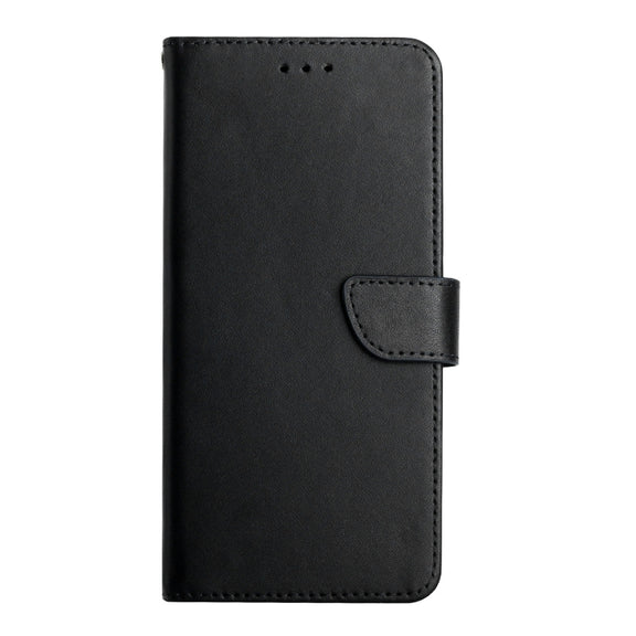 For OnePlus 9R Genuine Leather Fingerprint-proof Horizontal Flip Phone Case(Black)