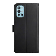 For OnePlus 9R Genuine Leather Fingerprint-proof Horizontal Flip Phone Case(Black)