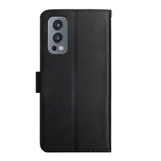 For OnePlus Nord 2 5G Genuine Leather Fingerprint-proof Horizontal Flip Phone Case(Black)