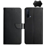 For OnePlus Nord CE 5G Genuine Leather Fingerprint-proof Horizontal Flip Phone Case(Black)