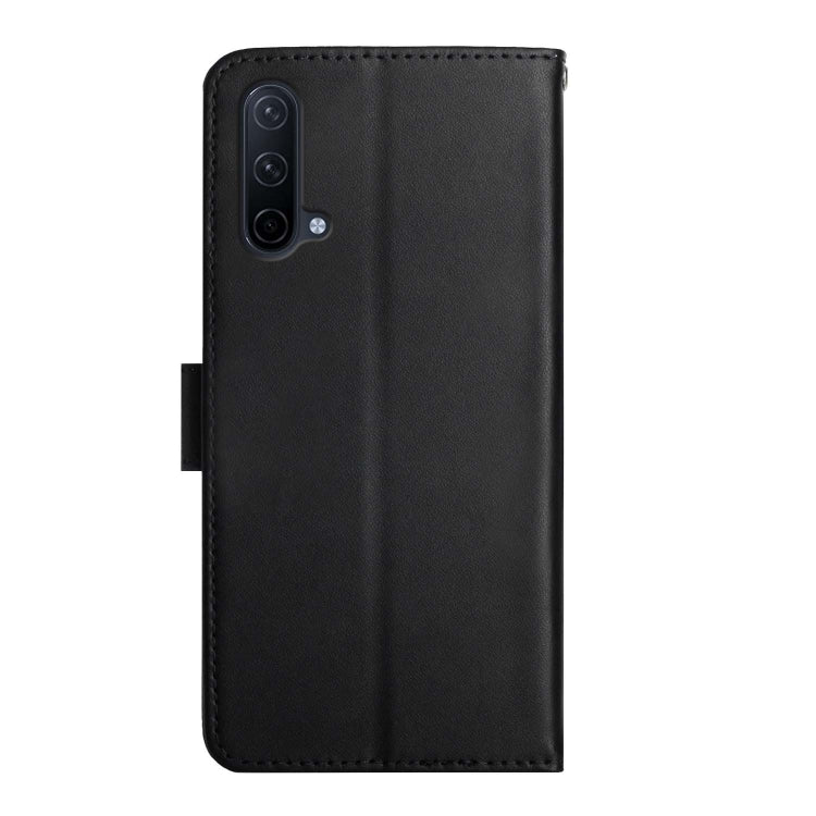 For OnePlus Nord CE 5G Genuine Leather Fingerprint-proof Horizontal Flip Phone Case(Black)