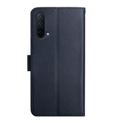 For OnePlus Nord CE 5G Genuine Leather Fingerprint-proof Horizontal Flip Phone Case(Blue)