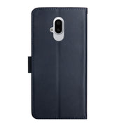 For Fujitsu Arrows F-52B Genuine Leather Fingerprint-proof Flip Phone Case(Blue)
