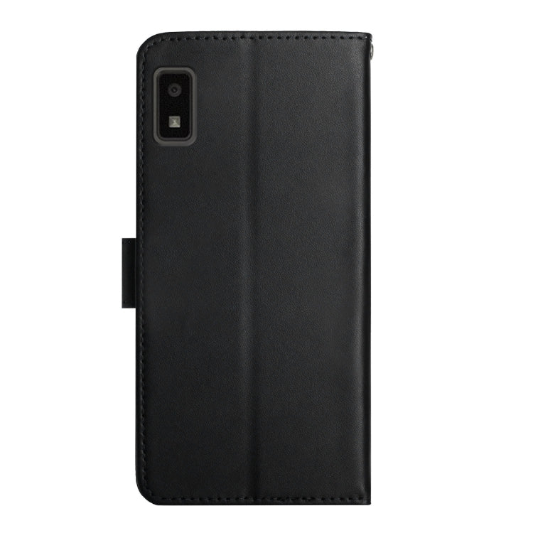 For Sharp Aquos Wish SHG06 Genuine Leather Fingerprint-proof Flip Phone Case(Black)