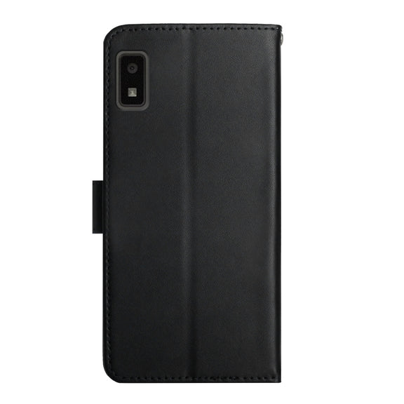 For Sharp Aquos Wish SHG06 Genuine Leather Fingerprint-proof Flip Phone Case(Black)