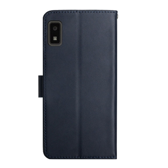 For Sharp Aquos Wish SHG06 Genuine Leather Fingerprint-proof Flip Phone Case(Blue)