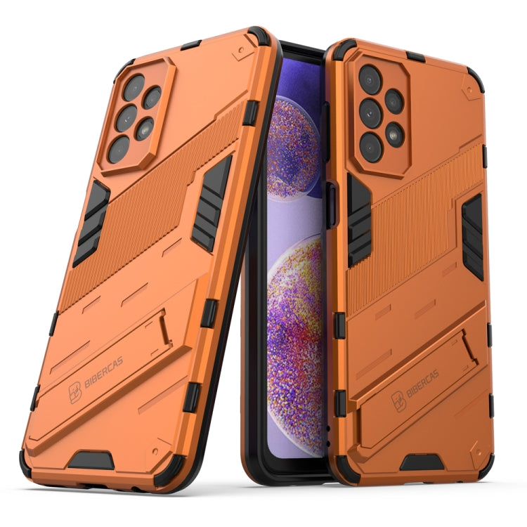 For Samsung Galaxy A23 Punk Armor 2 in 1 PC + TPU Shockproof Phone Case with Invisible Holder(Orange)