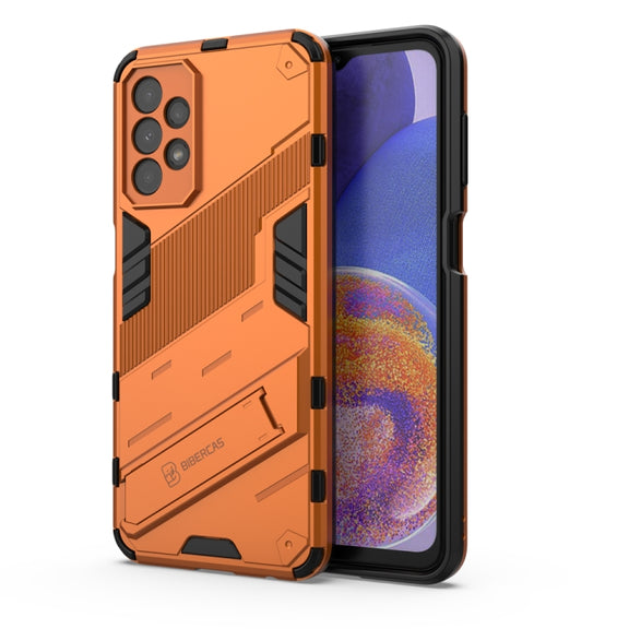 For Samsung Galaxy A23 Punk Armor 2 in 1 PC + TPU Shockproof Phone Case with Invisible Holder(Orange)