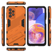 For Samsung Galaxy A23 Punk Armor 2 in 1 PC + TPU Shockproof Phone Case with Invisible Holder(Orange)