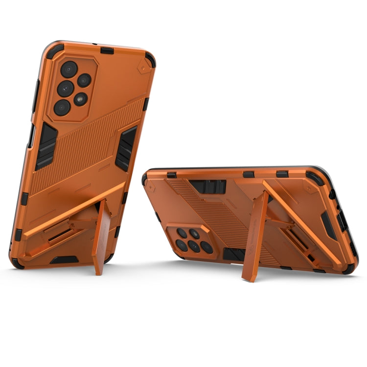 For Samsung Galaxy A23 Punk Armor 2 in 1 PC + TPU Shockproof Phone Case with Invisible Holder(Orange)