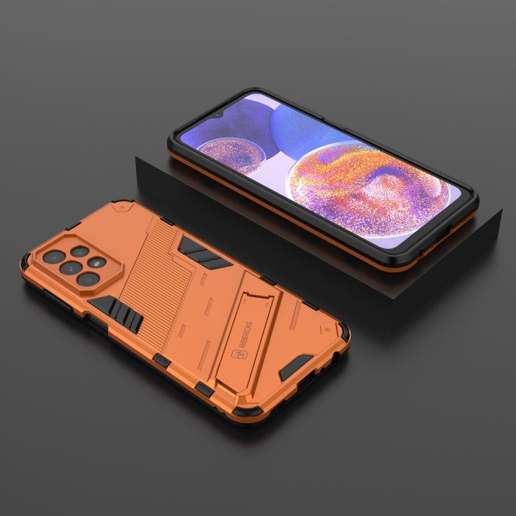 For Samsung Galaxy A23 Punk Armor 2 in 1 PC + TPU Shockproof Phone Case with Invisible Holder(Orange)