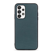 For Samsung Galaxy A73 5G Accurate Hole Lambskin Texture Genuine Leather Phone Case(Green)