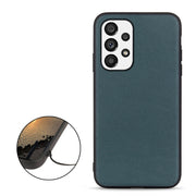 For Samsung Galaxy A73 5G Accurate Hole Lambskin Texture Genuine Leather Phone Case(Green)