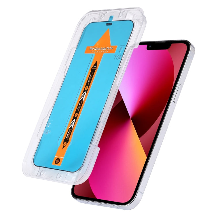 For iPhone 16e / 13 / 13 Pro Fast Attach Dust-proof Anti-static Tempered Glass Film