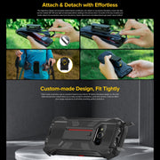For Ulefone Power Armor 15 Ulefone Back Clip Phone Case with Carabiner (Black)