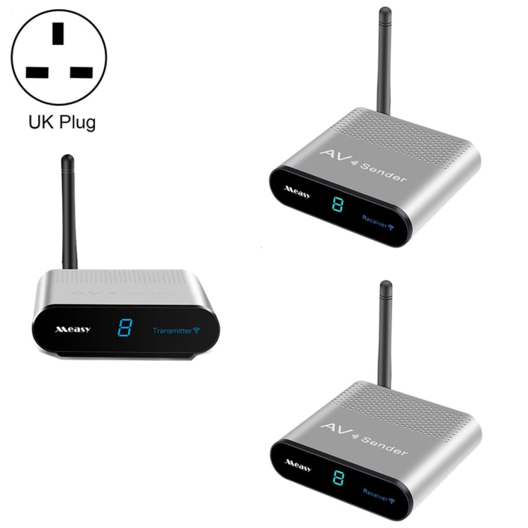 Measy AV530-2 5.8GHz Wireless Audio / Video Transmitter + 2 Receiver, Transmission Distance: 300m, UK Plug