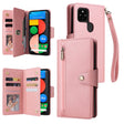 For Google Pixel 4A 5G Rivet Buckle 9 Cards Three Fold Leather Phone Case(Rose Gold) - Google Cases by PMC TechLife | Online Shopping South Africa | PMC TechLife | Buy Now Pay Later Mobicred