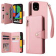 For Google Pixel 4 XL Rivet Buckle 9 Cards Three Fold Leather Phone Case(Rose Gold) - Google Cases by PMC TechLife | Online Shopping South Africa | PMC TechLife | Buy Now Pay Later Mobicred