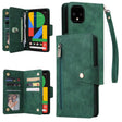 For Google Pixel 4 XL Rivet Buckle 9 Cards Three Fold Leather Phone Case(Green) - Google Cases by PMC TechLife | Online Shopping South Africa | PMC TechLife | Buy Now Pay Later Mobicred