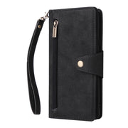 For Google Pixel 6 Rivet Buckle 9 Cards Three Fold Leather Phone Case(Black)