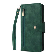 For Google Pixel 6 Rivet Buckle 9 Cards Three Fold Leather Phone Case(Green)