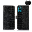 For Motorola Moto G22 Crocodile Top Layer Cowhide Leather Phone Case(Black) - Motorola Cases by PMC TechLife | Online Shopping South Africa | PMC TechLife | Buy Now Pay Later Mobicred