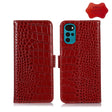 For Motorola Moto G22 Crocodile Top Layer Cowhide Leather Phone Case(Red) - free shipping - PMC TechLife - Order now!