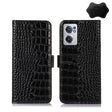For OnePlus Nord CE 2 5G Crocodile Top Layer Cowhide Leather Phone Case(Black) - OnePlus Cases by PMC TechLife | Online Shopping South Africa | PMC TechLife | Buy Now Pay Later Mobicred