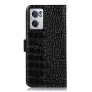 For OnePlus Nord CE 2 5G Crocodile Top Layer Cowhide Leather Phone Case(Black)