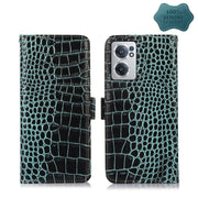 For OnePlus Nord CE 2 5G Crocodile Top Layer Cowhide Leather Phone Case(Green)