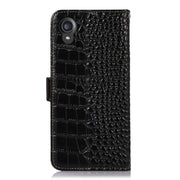 For Kyocera Digno BX2 Crocodile Top Layer Cowhide Leather Phone Case(Black)