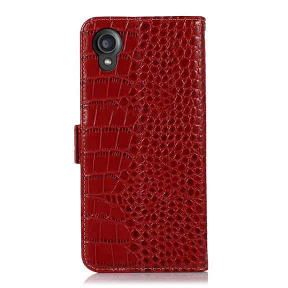 For Kyocera Digno BX2 Crocodile Top Layer Cowhide Leather Phone Case(Red)