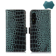 For Sony Xperia 1 IV Crocodile Top Layer Cowhide Leather Phone Case(Green) - Sony Cases by PMC TechLife | Online Shopping South Africa | PMC TechLife | Buy Now Pay Later Mobicred